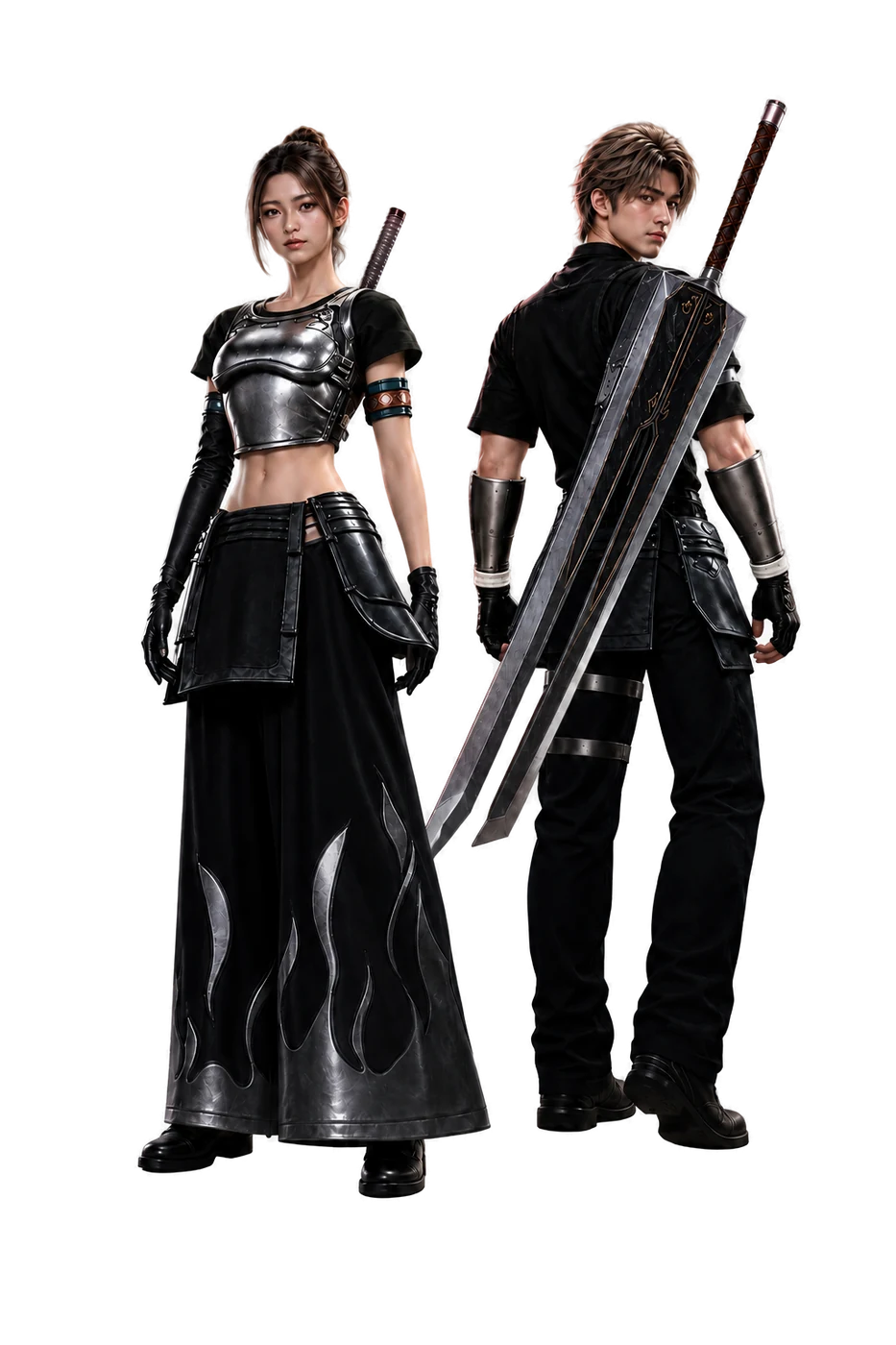 ตัวละคร Swordsman ชายและหญิง
